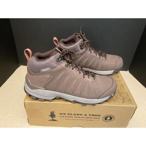 New! Women's Oboz Sypes Mid Leather B-Dry Waterproof Hiking Boots. Size 8 Wide. - Picture 1 of 11
